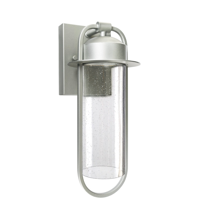 Modern LED Bubble Wall Light, 8W  LED Bubble glass wall sconce,  Dimmable Exterior Flush Mount Sconce, Silver Crystal Wall Sconce for Front Porch, Patio, ETL Listed, 1pack