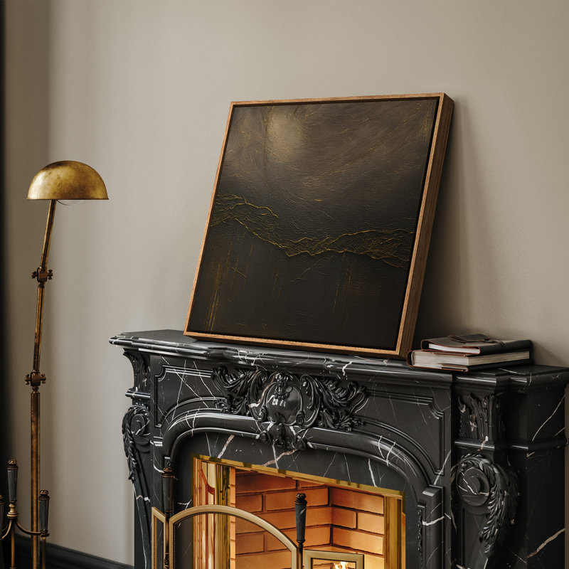 Art mural encadré abstrait rétro antique classique pour chambre à coucher, H 24 po x l 24 po, Naturel