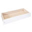 Lit plateforme simple avec lit gigogne et tiroirs, blanc