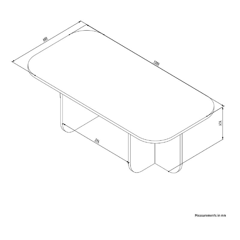 Table basse moderne en chêne saphir 47,2 po x 16,3 po x 16,3 po | 100% panneau de particules enduit de mélamine, épaisseur: 0,7 pouce | Design élégant et durable pour le salon, finition élégante de couleur unie