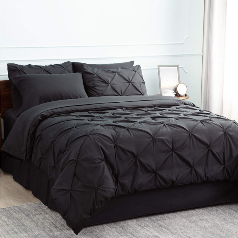 Polyester Percale Comforter, Black