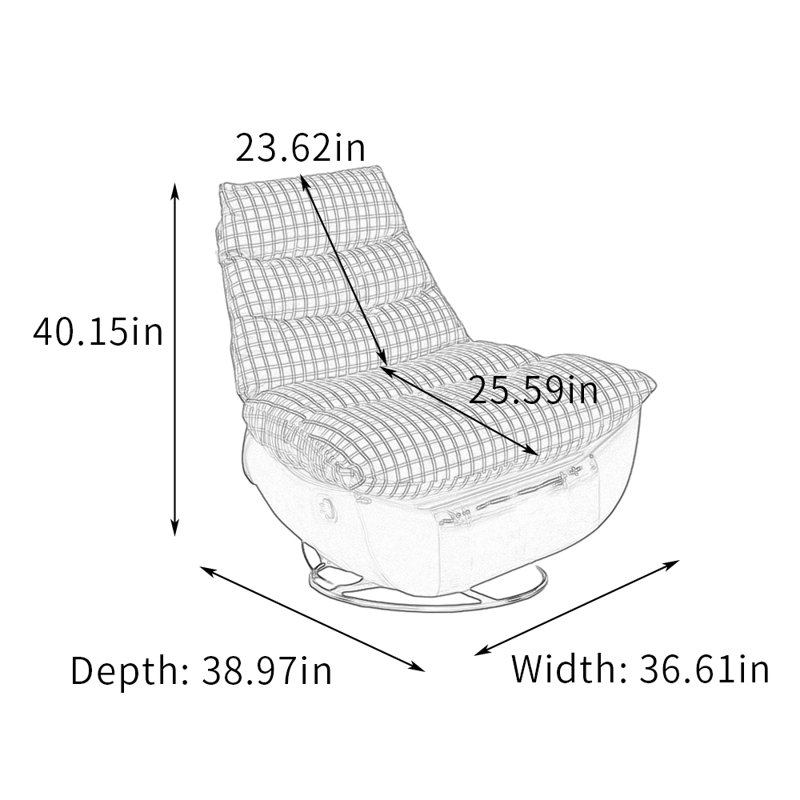 Fauteuil inclinable ergonomique simple à haut dossier