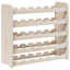 Solid Wood Floor Wine Bottle Rack Brown