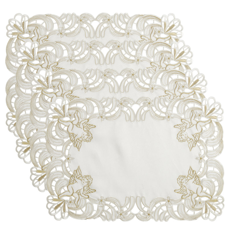Tryston Polyester Rectangle Placemat, Ivory