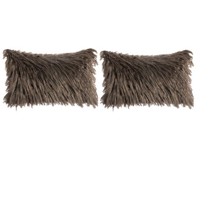 Faux Fur Pattern Faux Fur Throw Pillow Cover with Insert