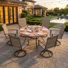 Ensemble repas de patio 50 po pour 6 personnes avec chaises pivotantes