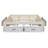 6-Drawer Queen Size Platform Bed, No Headboard Storage Frame in Antique White-567034815-567034810