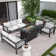 7-Person Sofa Seating Group With Fire Pit Table