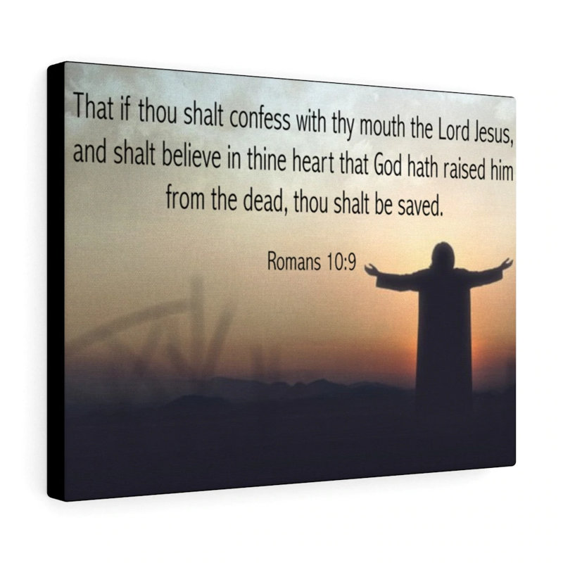 Thou Shalt Be Saved - Wrapped Canvas Print, 30cm H x 41cm W