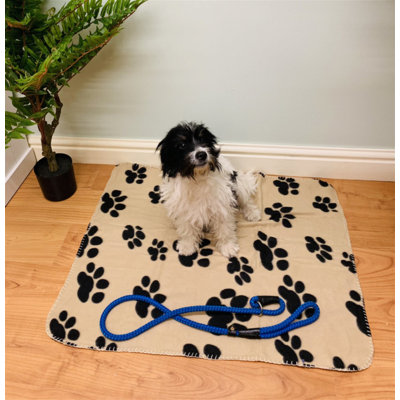 Paw Print Fleece Throw
