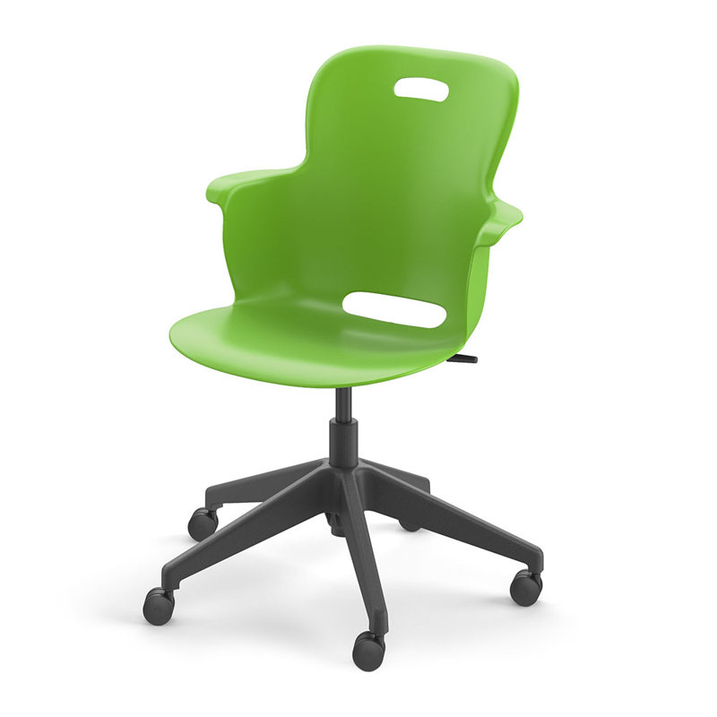 Chaise Ethos, Roulettes souples, Pomme verte