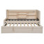 Lit de jour simple chic avec couchette, stations de rangement et de recharge Beige Chic-964602471