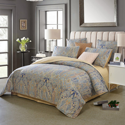3pcs 800TC 100% Egyptian Cotton Duvet Cover Set (1*Duvet Cover + 2*Pillowcase, Without Core), Luxury Vintage Classic  Paisley Print Bedding Set, For Bedroom Guest Room Student Dorm All Seasons