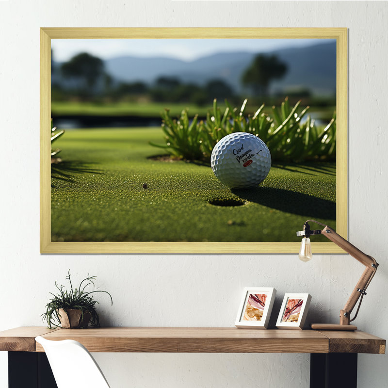 Golf Precision Putt III - impression, H 24 po x l 32 po x P 1 po, Encadrement doré