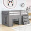 Lit mezzanine simple en bois avec tiroirs-838367855