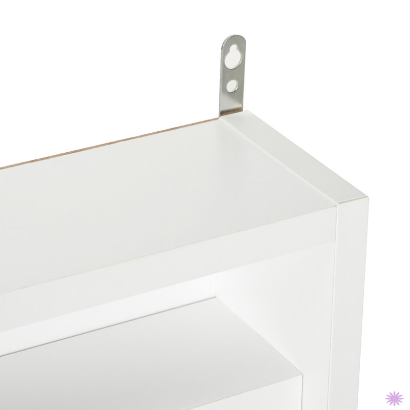 Vitrine à 5 niveaux, vitrine en verre avec 2 portes et tablettes réglables, Blanc