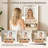 Makeup Vanity Desk With Stool, Mirror, and Light-1972180467