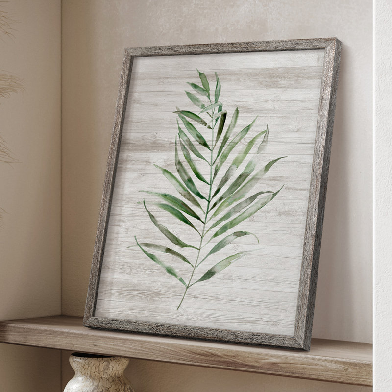 Tropic Frond II Framed Print - Solid Wood 47759, 11'' H x 9'' W