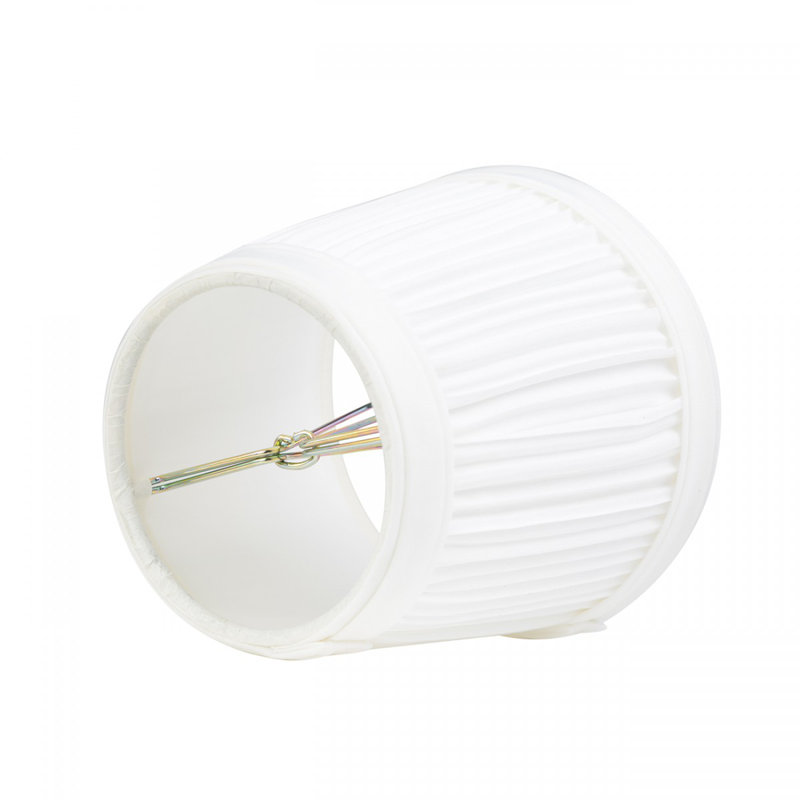 Abat-jour de candélabre en lin blanc (à pince) H 4,06 po x l 4,5 po
