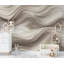 Papier peint onde 3D - Tissu abstrait fluide - Texture sculpturale de luxe - Murale neutre moderne minimaliste 1141DRS-518300065-518300070