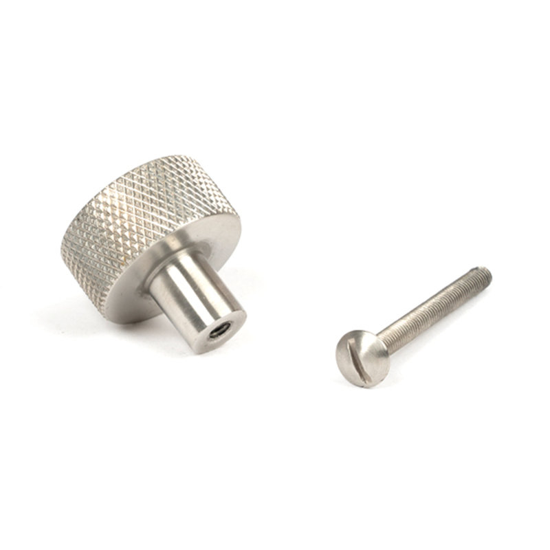 Round Knob, Satin Stainless Steel, 2.5 cm