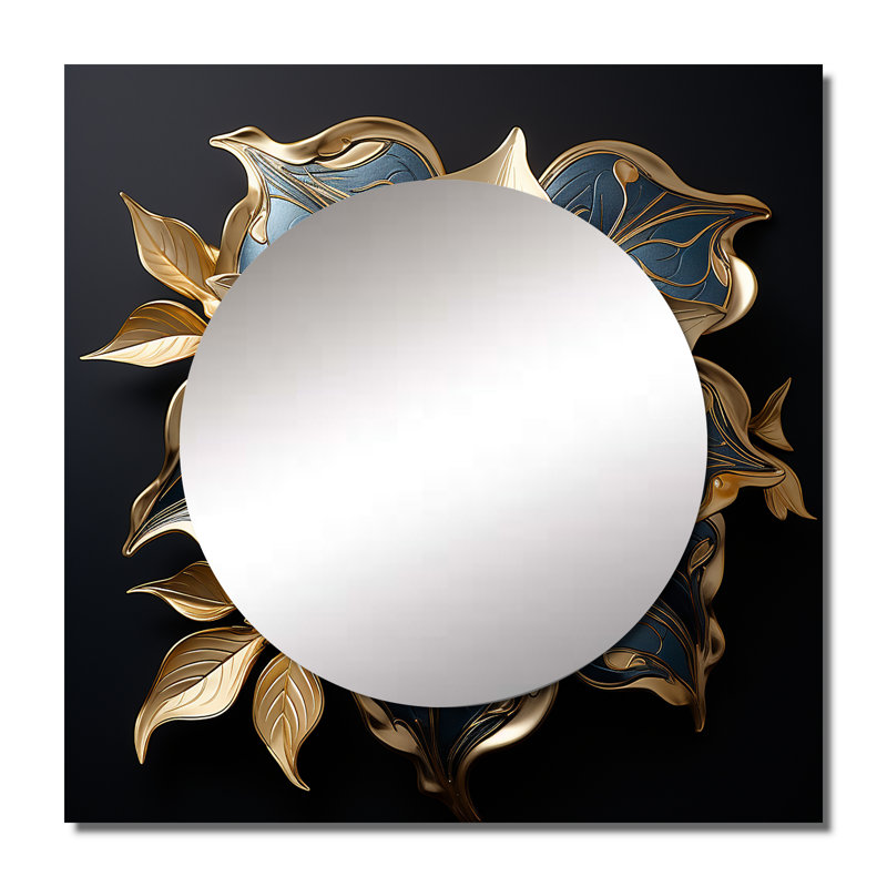 Grand miroir mural carré pour chambre à coucher Requira - Lily, 23 po x 23 po