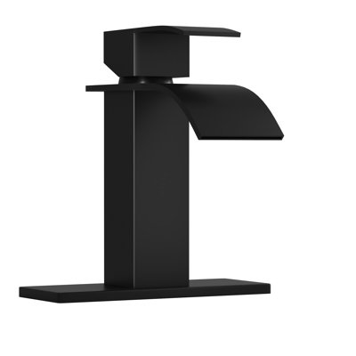 6" Single Handle Bathroom Sink Faucet, Brushed Nickel Finish, Deck-Mounted, , Stainless Steel 304 For Lasting Use 6", Deck-Mounted With Handle, Enrapturing Bathrooms