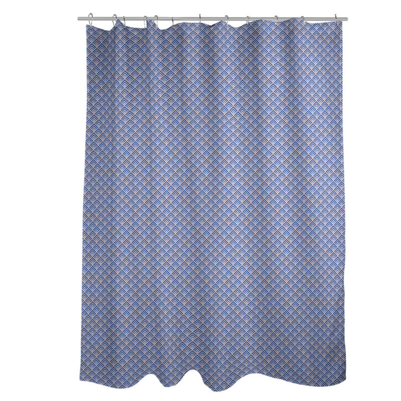 Rideau de douche simple à rayures katelyn elizabeth geometric dégradé, Rose / Bleu