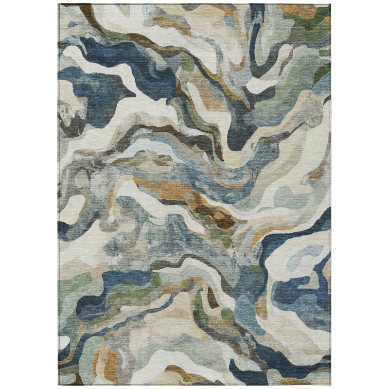 Machine Washable Indoor/Outdoor Oden ACN2162 Modern Rug, Rectangle 8' x 10'