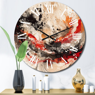 Horloge murale en métal Agate II