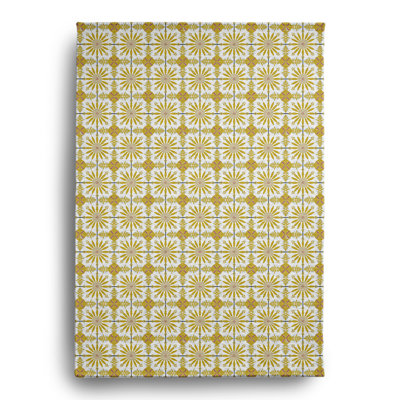 Tapis intérieur / extérieur en chenille tissé à la machine en jaune