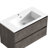 Delly 36 " W Wall Mounted 1 Single Vanity Bathroom Vanity With Engineered Stone Top-198999305