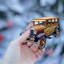 Décoration de Noël nautique - ornements en bois de voiture rétro par g. Debrekht
