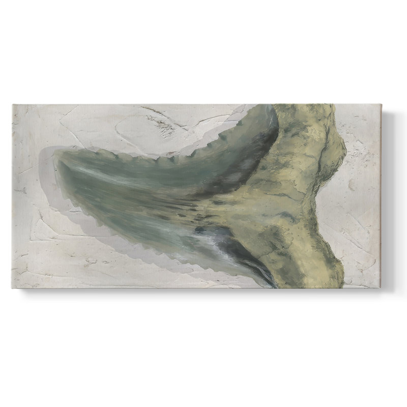 Aquarelle Sharks Tooth IV - Toile tendue avec châssis - Prêt à accrocher, H 16 po x l 32 po