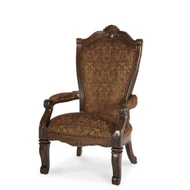 Emperador King Louis Back Arm Chair in Black