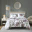 Couette pour lit simple avec draps à motifs floraux mauve taupe