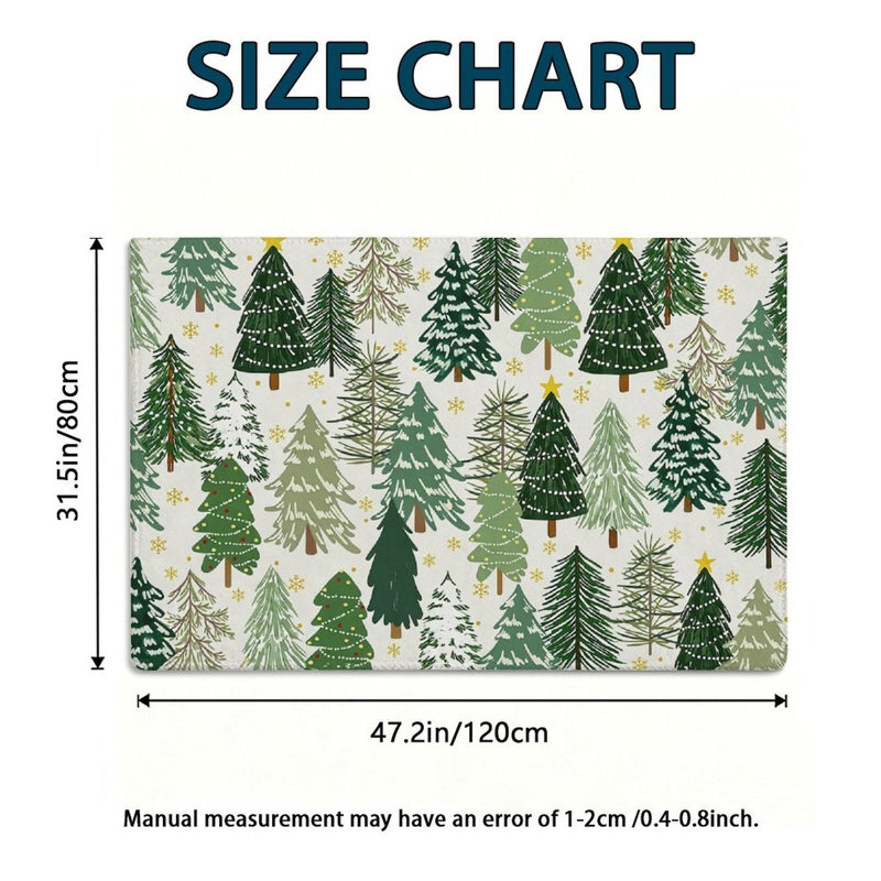 Tapis décoratif blanc pour arbre de Noël 47 x 31 po