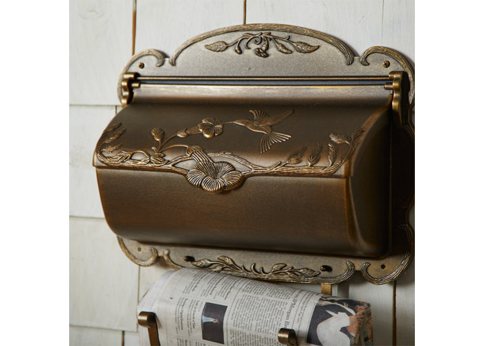 Hummingbird Wall Mounted Mailbox