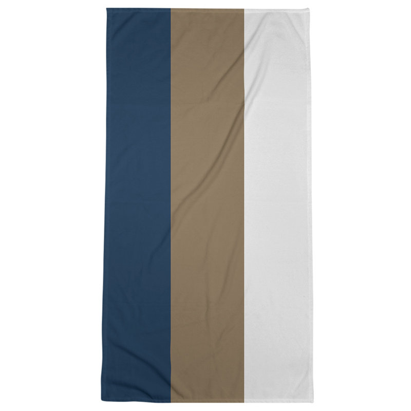 Beach Towel, Gray/Blue/Off White