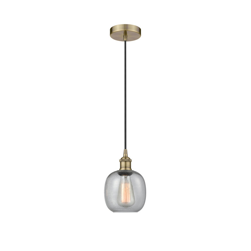 Luminaire suspendu simple à 1 lumière Amila, Doré clair