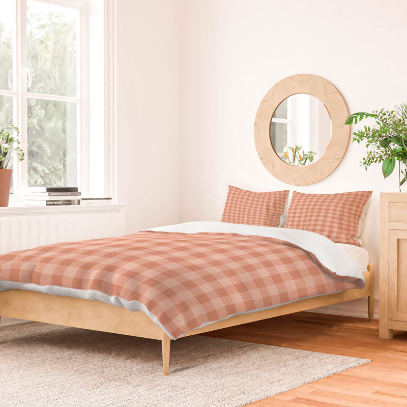 Colour Poems Gingham Rose Duvet Cover Set