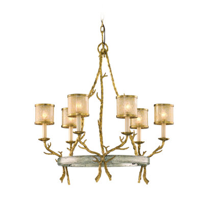 Parc Royale 6-Light Unique Wagon Wheel Chandelier