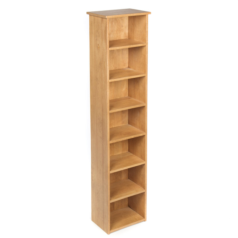 Accent Solid Wood 115cm H Media Shelves, Light Wood