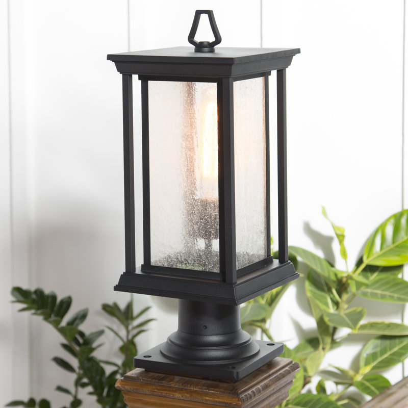 Tête de lanterne noire à 1 lumière H 17,75 po Samanda