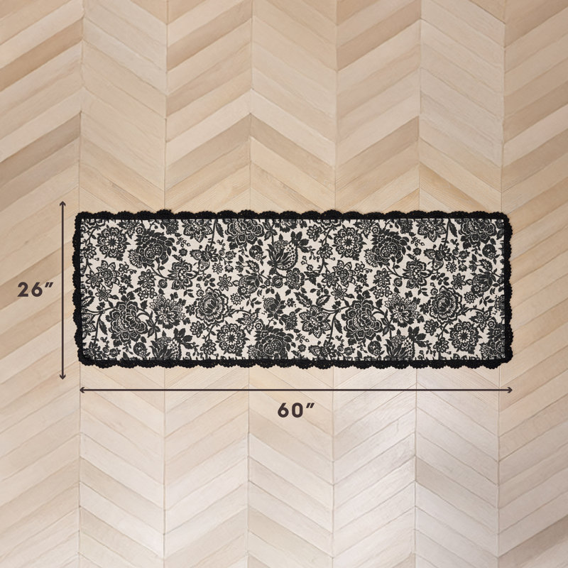 Tapis lavables floraux lavables à la machine Laura Ashley Laura Ashley, Tapis de couloir 1 pi 8 po x 5 pi