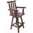Rustic Bar Stool - Fir Wood Construction, Chair With Footrest,Wide Armrest, Rustic Kitchen Stool, Tall Bistro Chair For Dining Room, Restaurant, Pub, 4-Foot-659732444