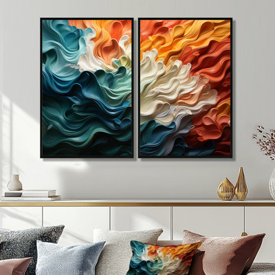 Multicolore Op Art, dynamique, art abstrait