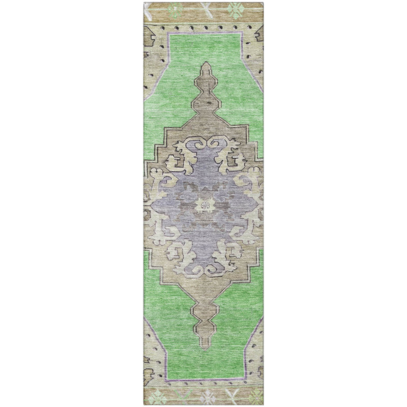 Premium Machine Washable Lubbers AMF1731 Global Rug, Runner 2'3" x 7'6"