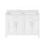 Meuble-lavabo à double cuve blanc pur Tahoe, comptoir en pierre reconstituée avec dosseret 48 po Tahoe-1531065635-1531065634-1531065636