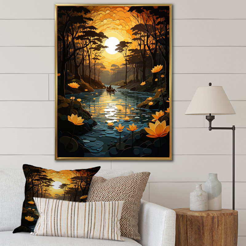 «Forest Shades Of Serenity II - Landscape & Nature», reproduction d'art sur toile, H 44 po x l 34 po x P 1,5 po